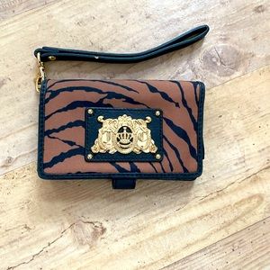 Vintage Juicy Couture Tiger print wallet phone and lipstick holder